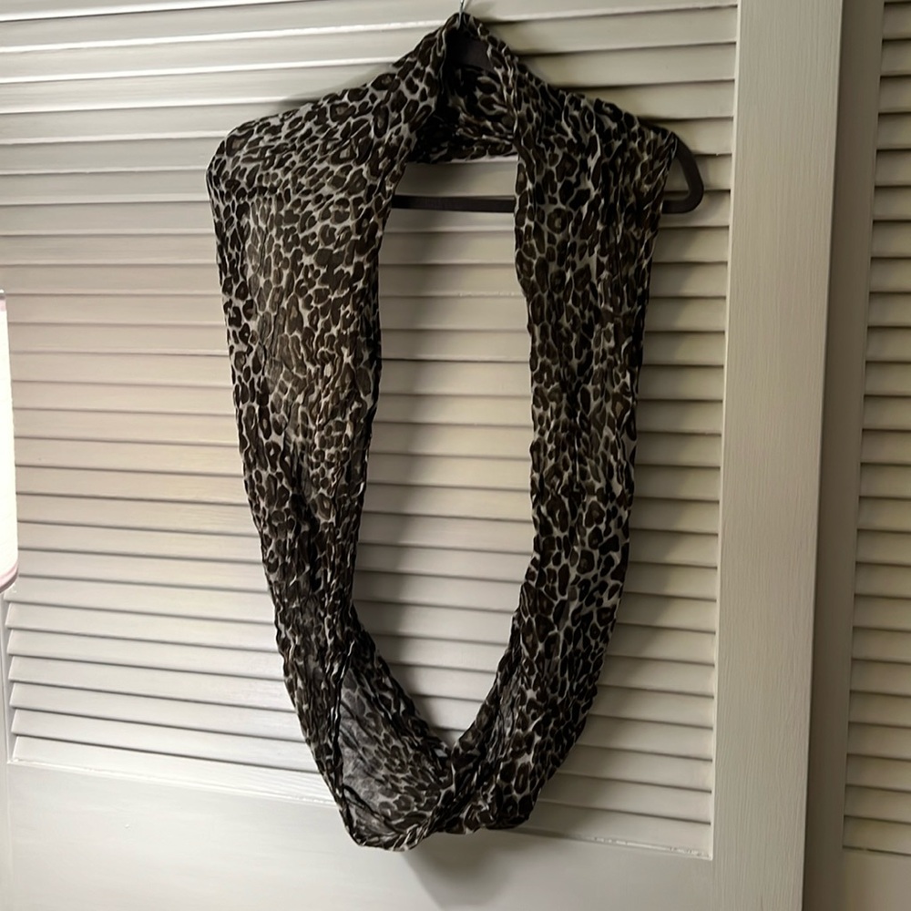 Leopard print infinity scarf